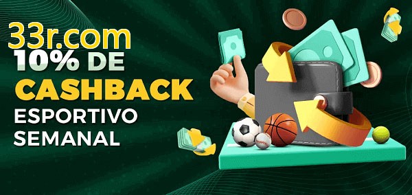 10% de bônus de cashback na 33r.com