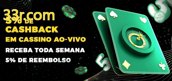 Promoções do cassino ao Vivo 33r.com